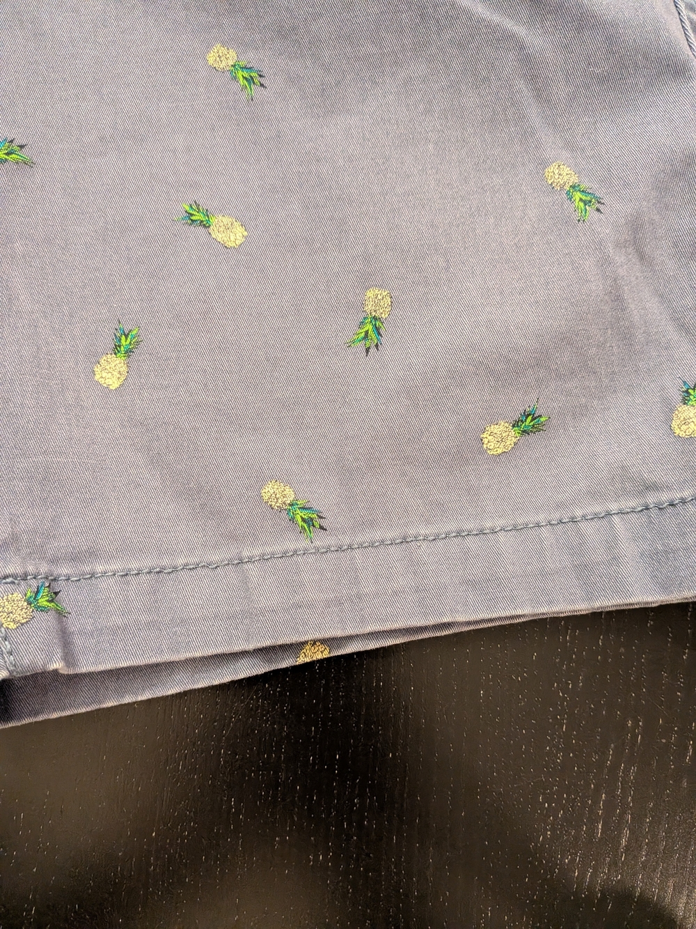 Arizona Jean Company Lavender Embroidered Pineapple Shorts - Picture 4 of 9